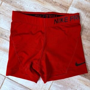 Nike Women’s Bright Red Athletic Biker Shorts